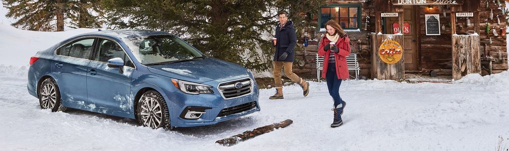 Subaru Legacy in the snow