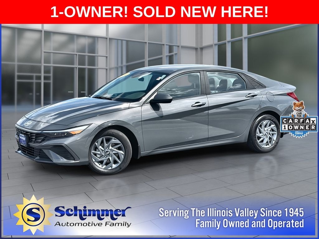 Certified 2024 Hyundai Elantra Hybrid Blue Sedan
