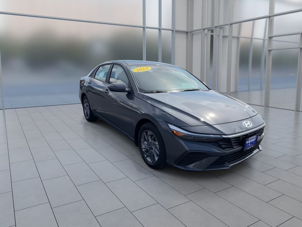 Certified 2024 Hyundai Elantra Hybrid Blue Sedan