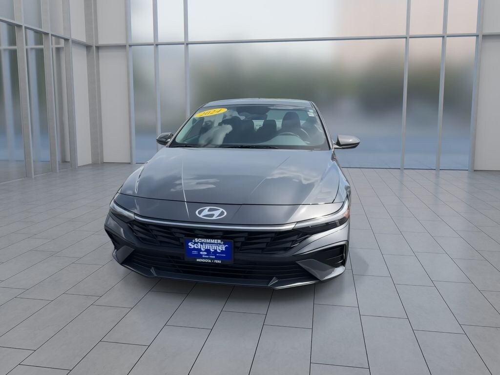 Certified 2024 Hyundai Elantra Hybrid Blue Sedan
