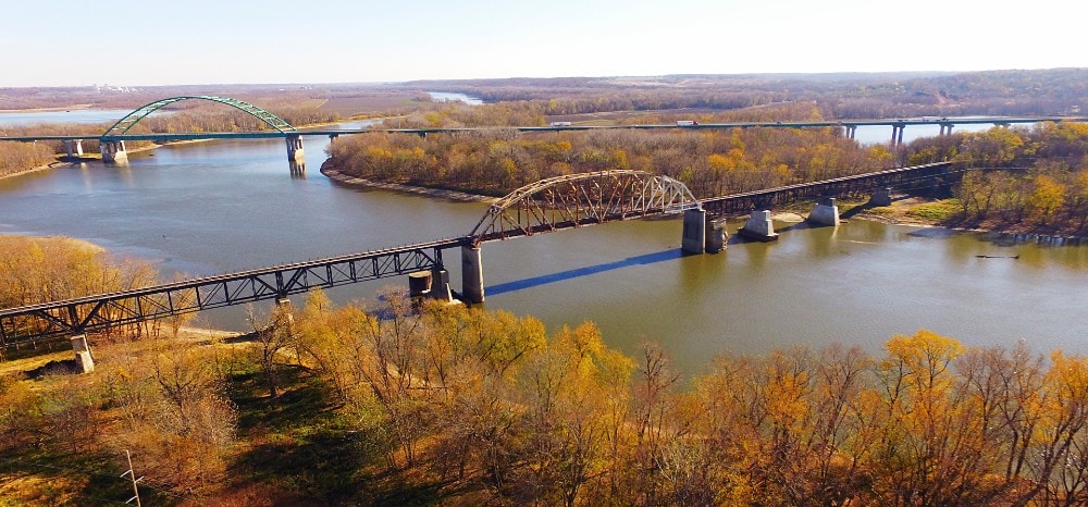 View of the Illinois River in LaSalle IL