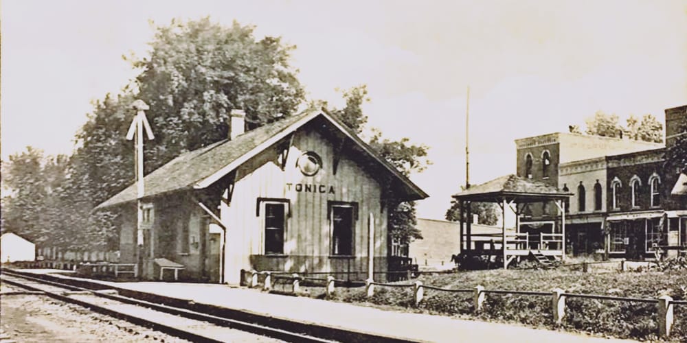 Old train station in Tonica IL