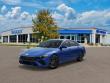 New 2025 Hyundai Elantra Hybrid Blue Sedan