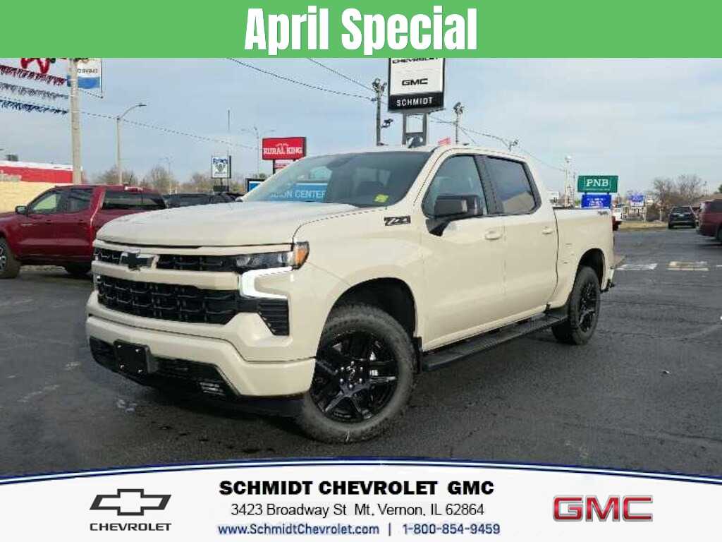 White Sands 2026 Chevrolet Silverado 1500 RST Crew Cab 4WD Pickup Truck Four-Wheel Drive Automatic