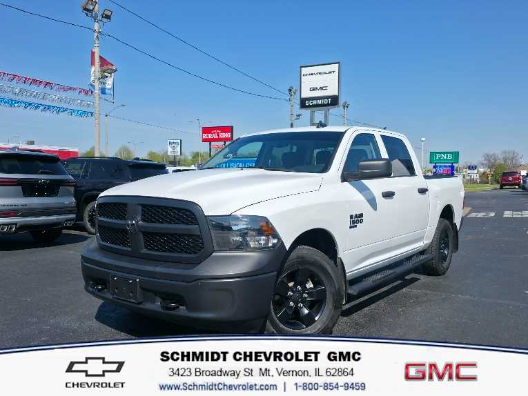 White 2022 RAM 1500 Classic Tradesman Crew Cab 4WD Pickup Truck Four-Wheel Drive Automatic