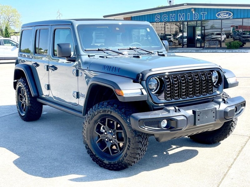 Used 2025 Jeep Wrangler 4xe Willys 4XE with VIN 1C4RJXN62SW576571 for sale in Salem, IL