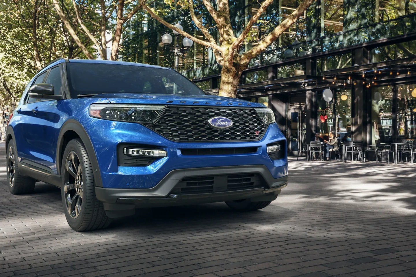 A blue used Ford Explorer