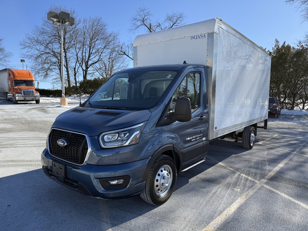 Used 2023 Ford Transit Cutaway Box Dry Freight T-350 AWD SRW 156 WB 9950 GVWR