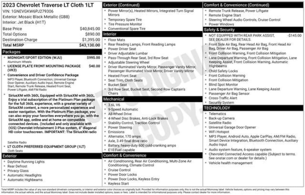 Used 2023 Chevrolet Traverse LT Cloth SUV