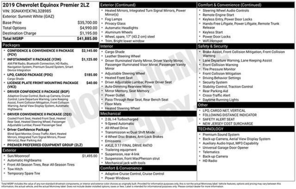 Used 2019 Chevrolet Equinox Premier SUV