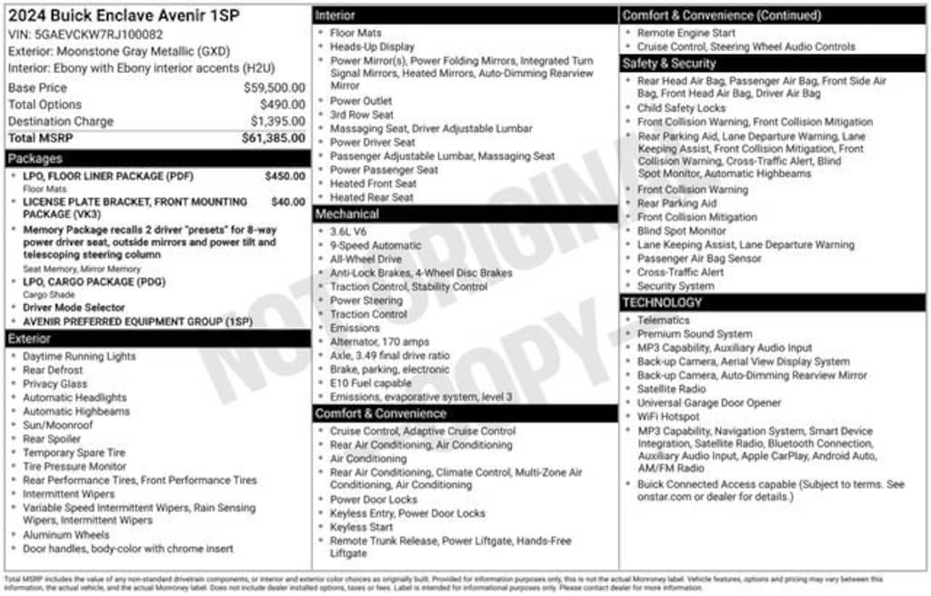 Used 2024 Buick Enclave Avenir SUV