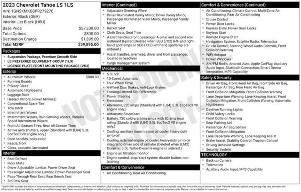 Used 2023 Chevrolet Tahoe LS SUV