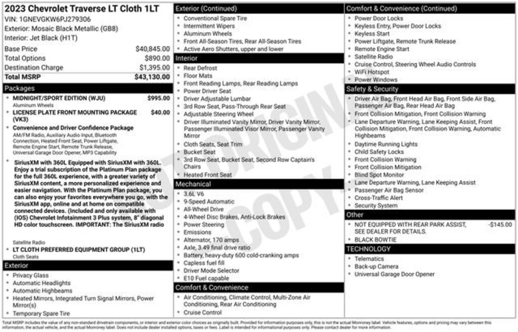 Used 2023 Chevrolet Traverse LT Cloth SUV