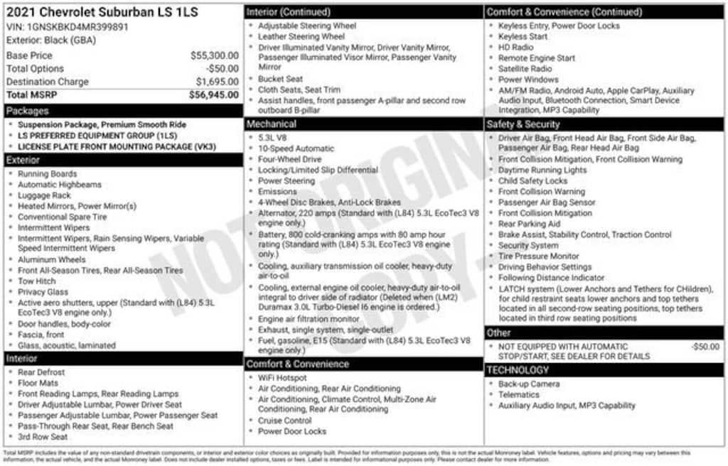 Used 2021 Chevrolet Suburban LS SUV