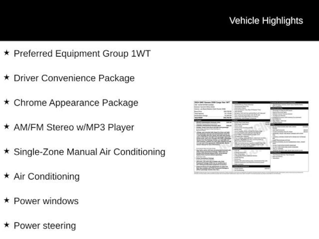 Used 2024 GMC Savana Cargo 2500 Work Van Van