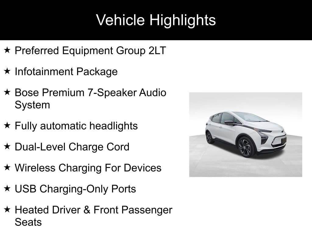 Used 2023 Chevrolet Bolt EV 2LT with VIN 1G1FX6S03P4196369 for sale in Little Falls, NJ