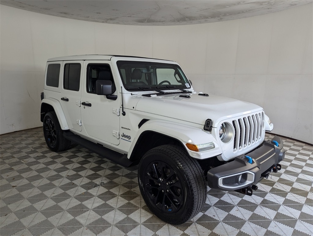 Used 2023 Jeep Wrangler 4xe Sahara 4XE with VIN 1C4JJXP65PW536972 for sale in Delray Beach, FL