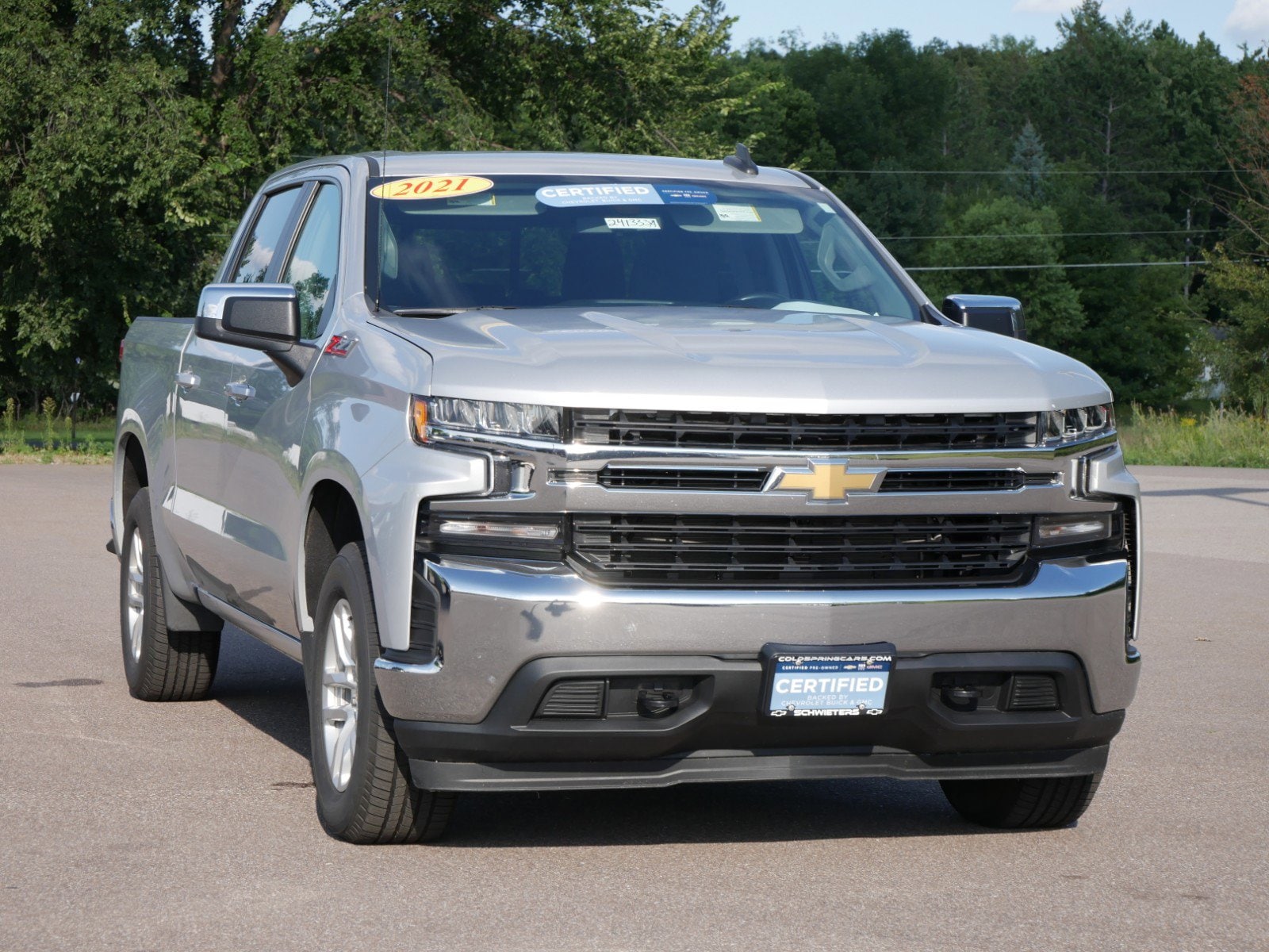 Certified 2021 Chevrolet Silverado 1500 LT with VIN 1GCUYDED9MZ155175 for sale in Cold Spring, MN