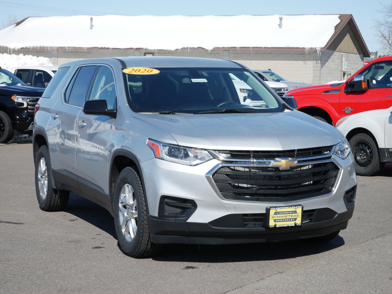 Used 2020 Chevrolet Traverse LS with VIN 1GNERFKW1LJ118015 for sale in Cold Spring, Minnesota