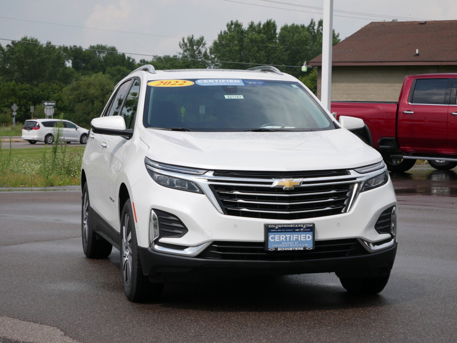 Certified 2022 Chevrolet Equinox Premier with VIN 2GNAXXEV0N6102031 for sale in Cold Spring, Minnesota