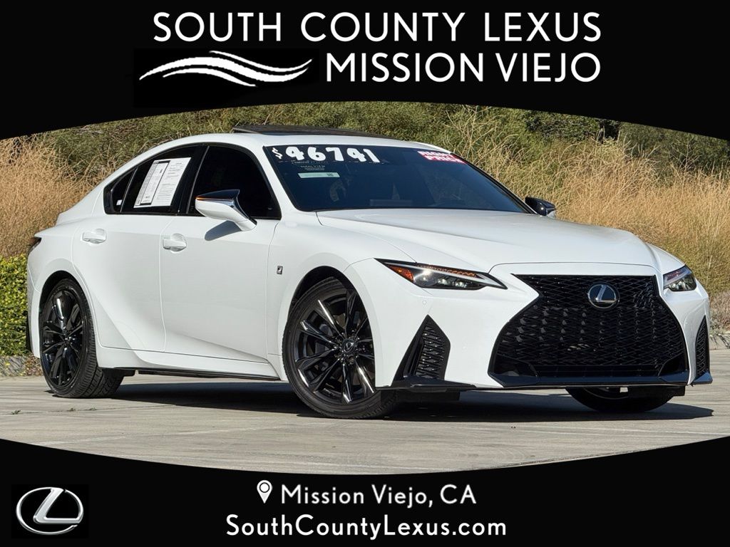 Ultra White 2023 Lexus IS 350 F Sport RWD Sedan Rear-Wheel Drive 8-Speed Automatic Overdrive