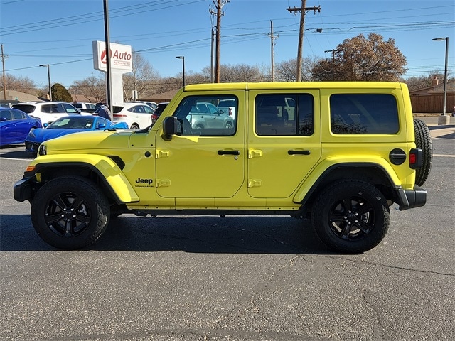 Used 2023 Jeep Wrangler 4-Door Sahara Altitude with VIN 1C4HJXEG7PW600004 for sale in Lubbock, TX