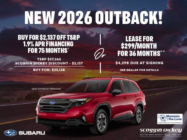 Subaru Dealer near Lubbock, TX | Scoggin-Dickey Subaru