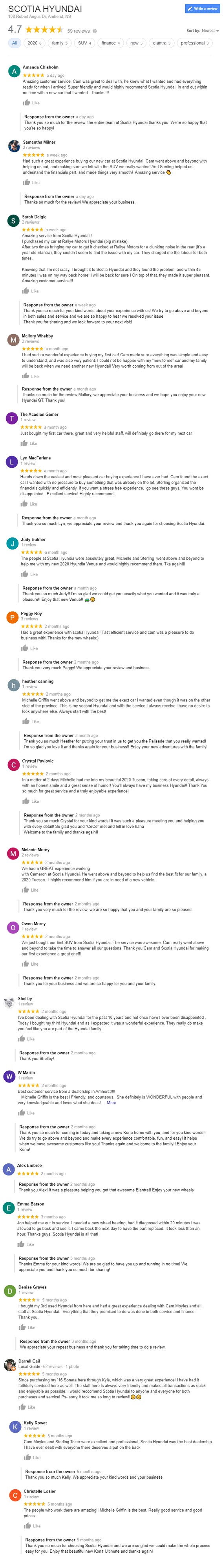 Our Dealership Reviews Scotia Hyundai Amherst Scotia Hyundai Our Dealership Reviews Scotia Hyundai Amherst Scotia Hyundai