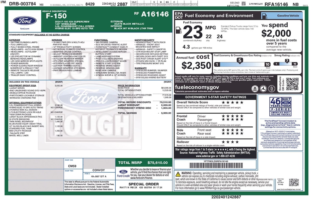 Used 2024 Ford F-150 Lariat Truck
