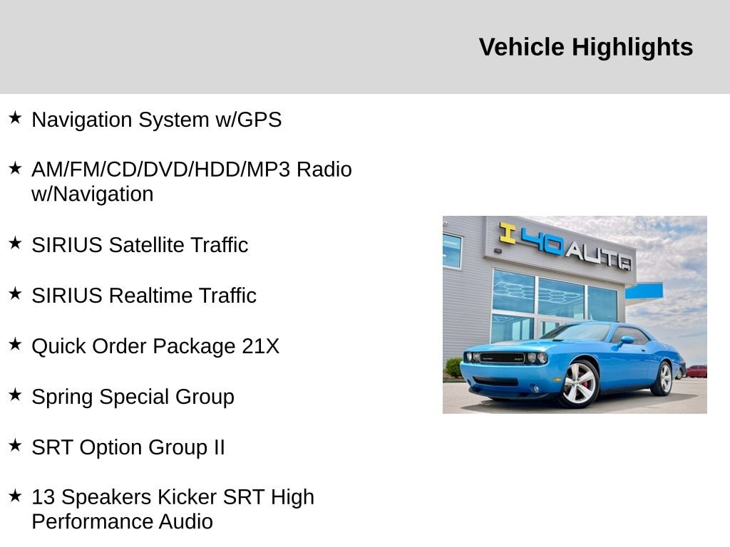 Used 2009 Dodge Challenger SRT8 Coupe