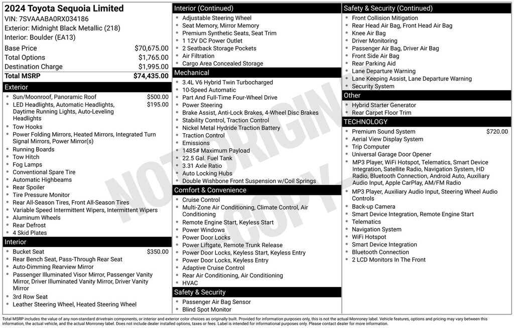 Used 2024 Toyota Sequoia Limited SUV