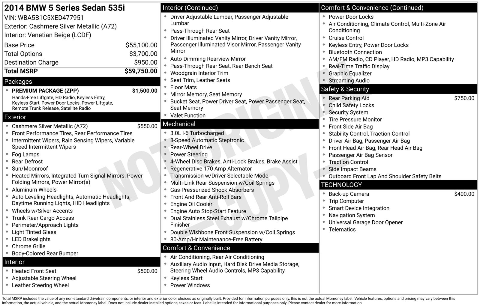 2014 BMW 5 Series 535i Sedan's photo