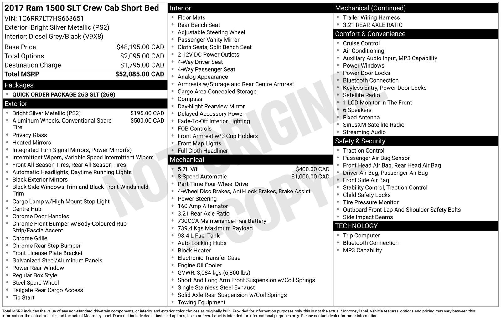 Used 2017 Ram 1500 SLT Truck