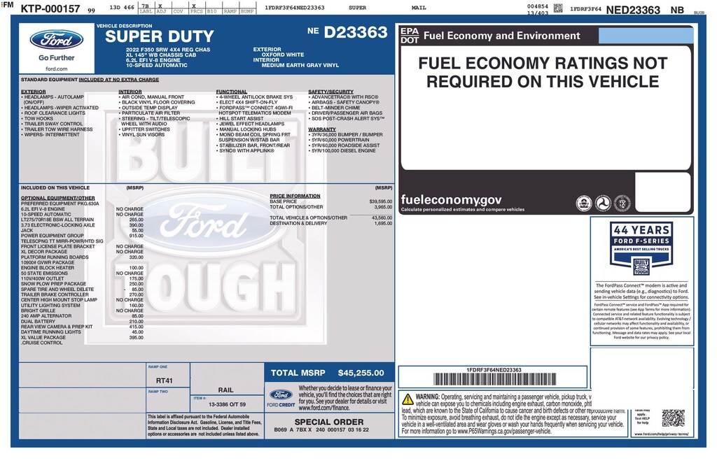 Used 2022 Ford F-350SD XL Chassis