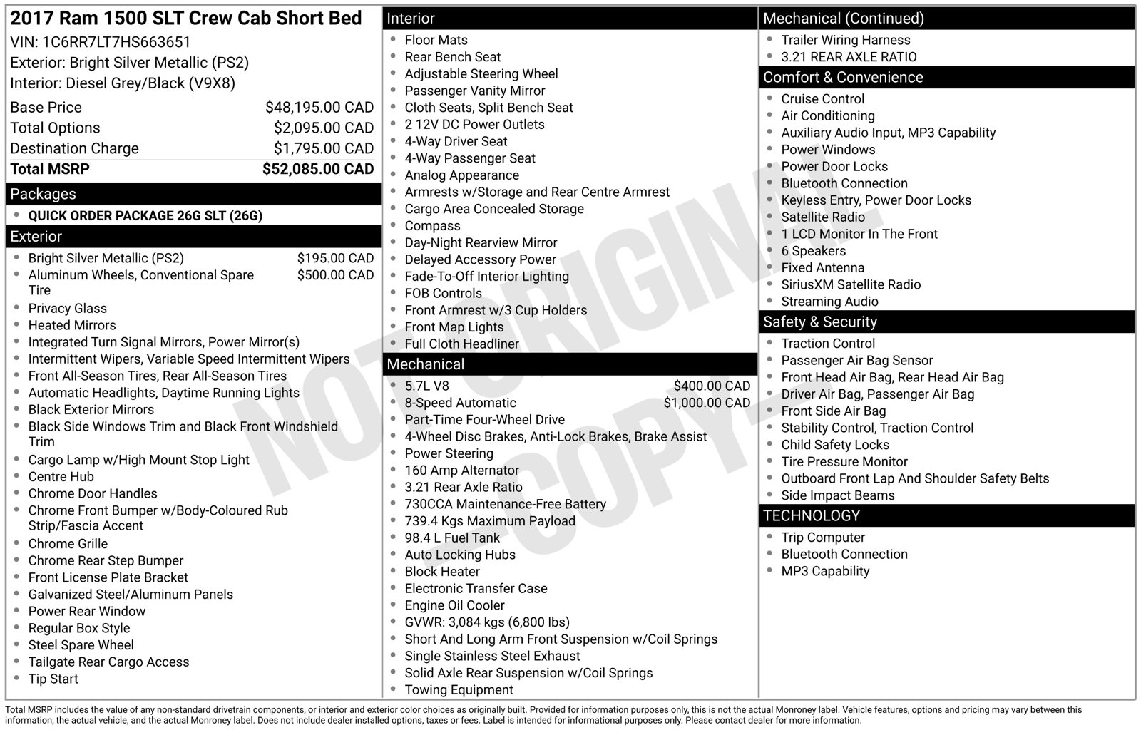 Used 2017 Ram 1500 SLT Truck