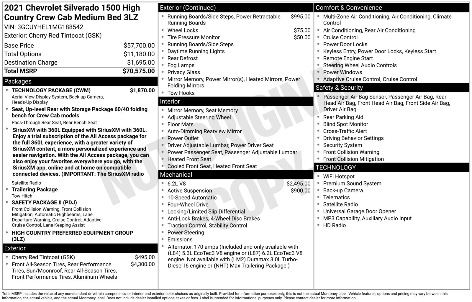 Used 2021 Chevrolet Silverado 1500 High Country Truck