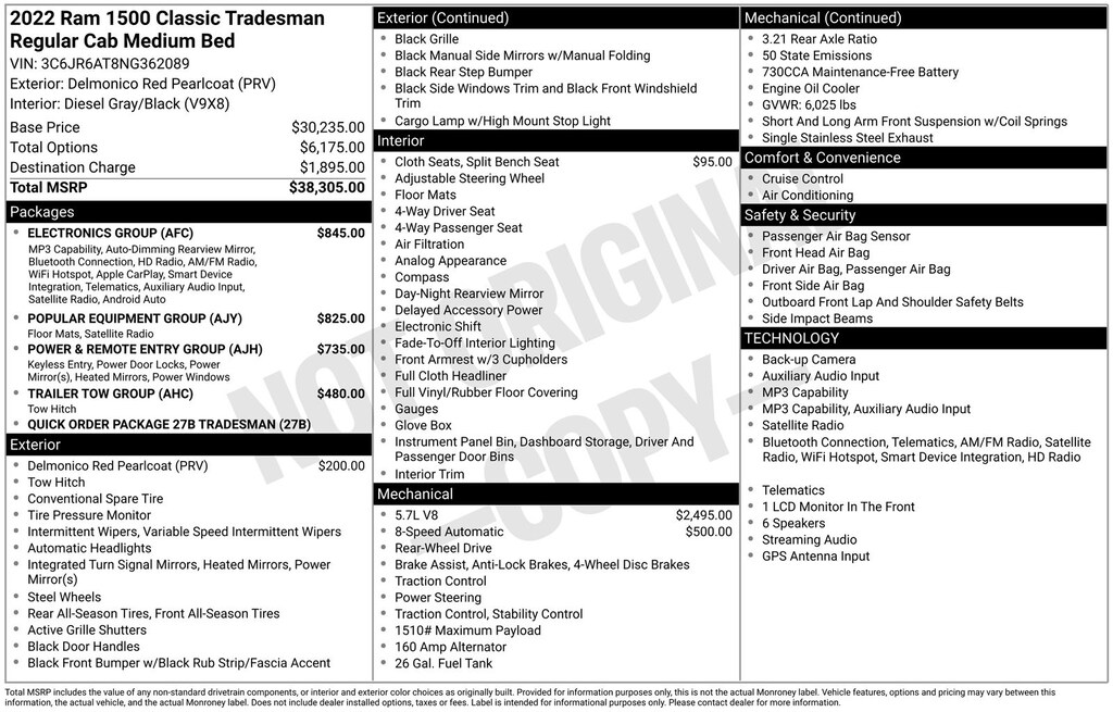 Used 2022 Ram 1500 Classic Tradesman Truck