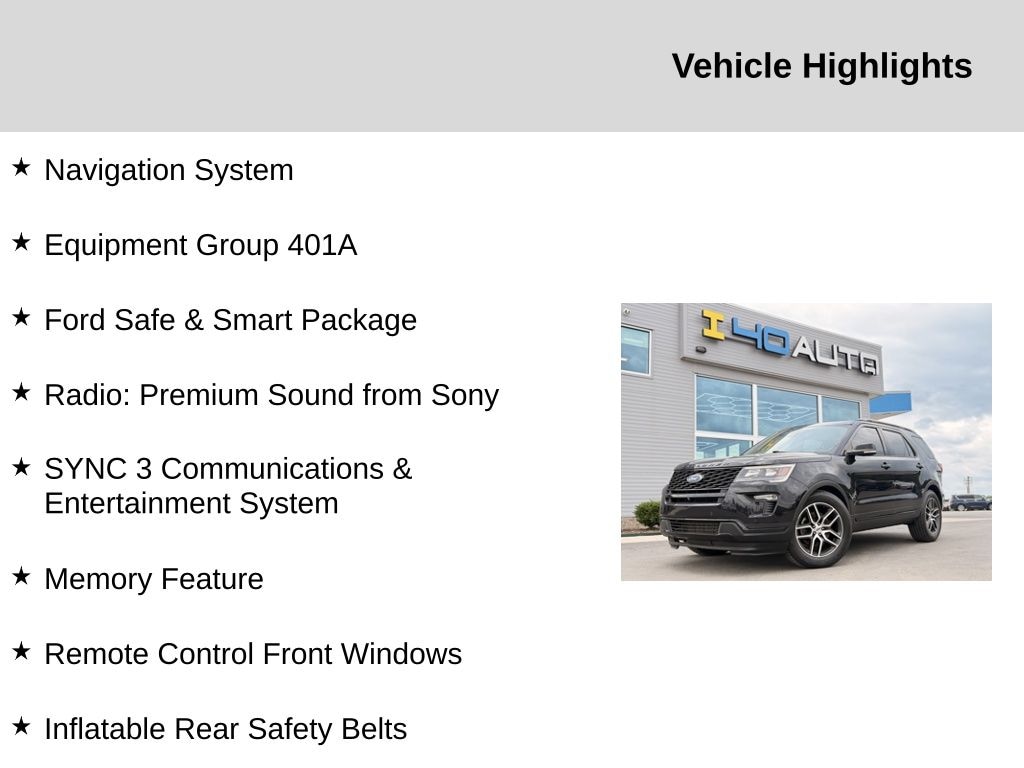 Used 2019 Ford Explorer Sport SUV