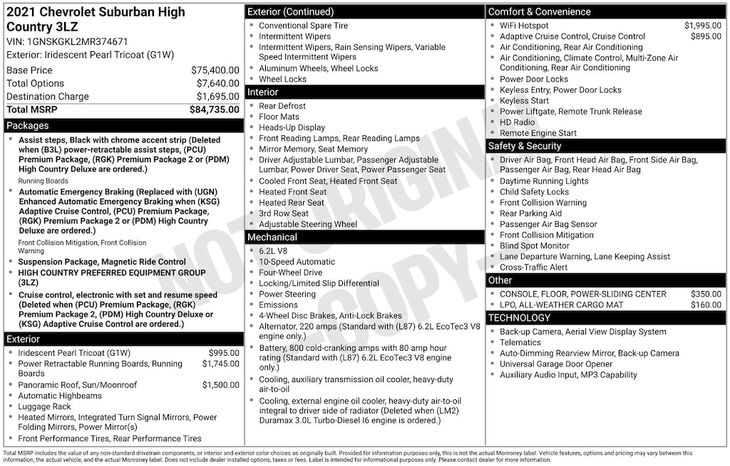 Used 2021 Chevrolet Suburban High Country SUV