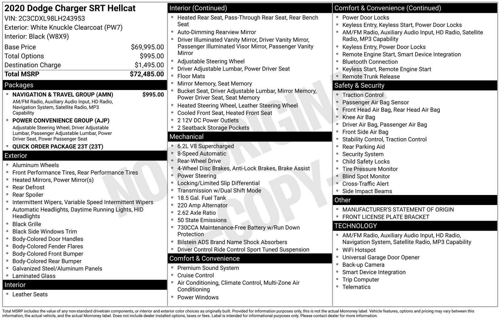 2020 Dodge Charger SRT Hellcat's photo