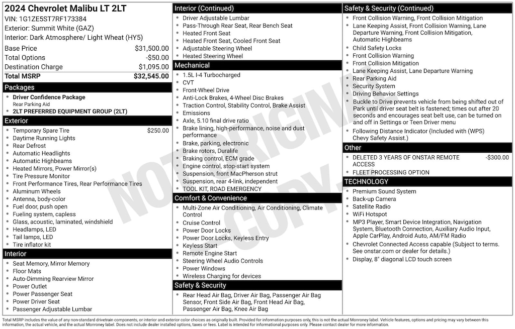 Used 2024 Chevrolet Malibu LT Sedan