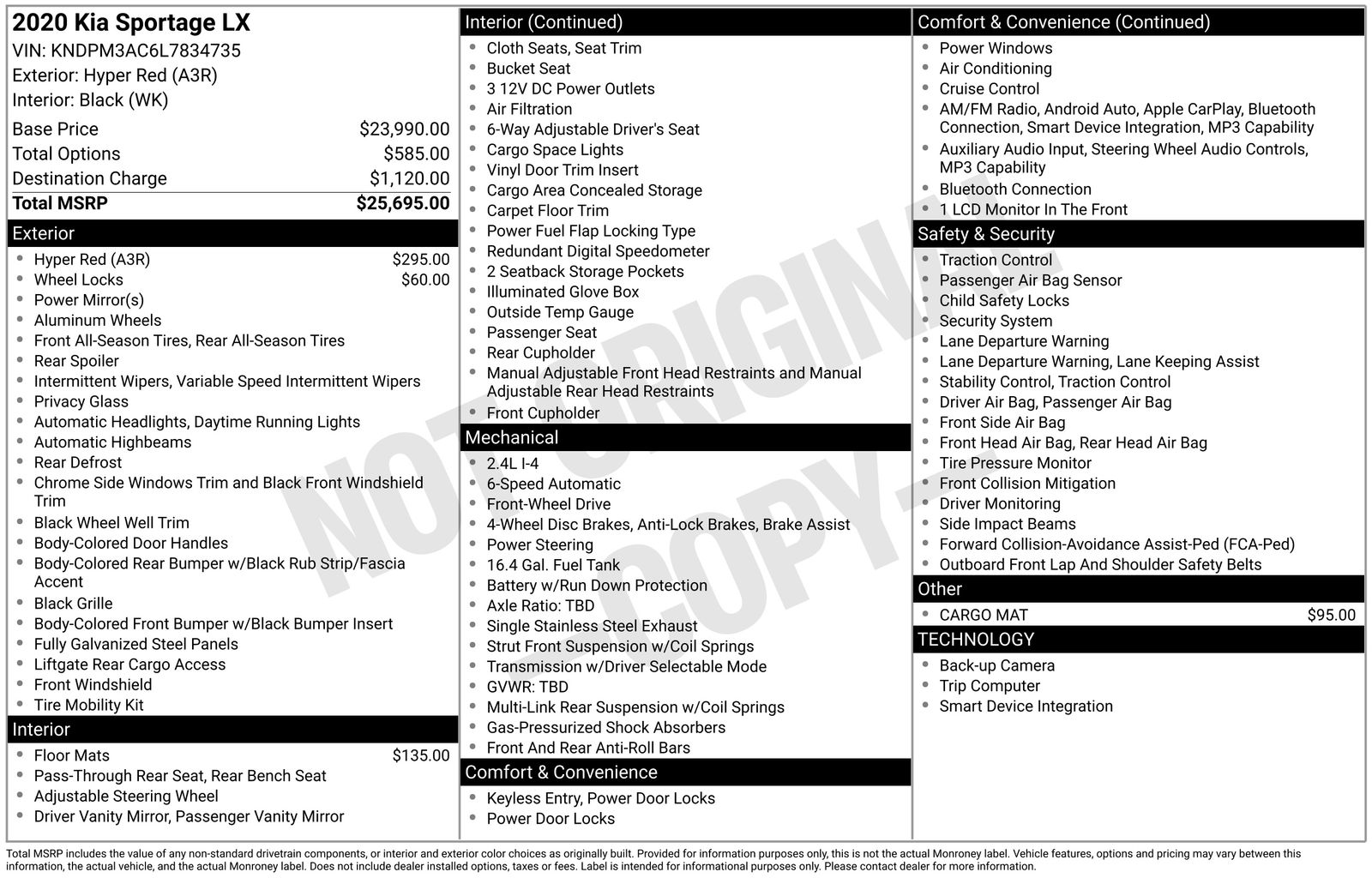 2020 Kia Sportage 2.4 LX AT's photo