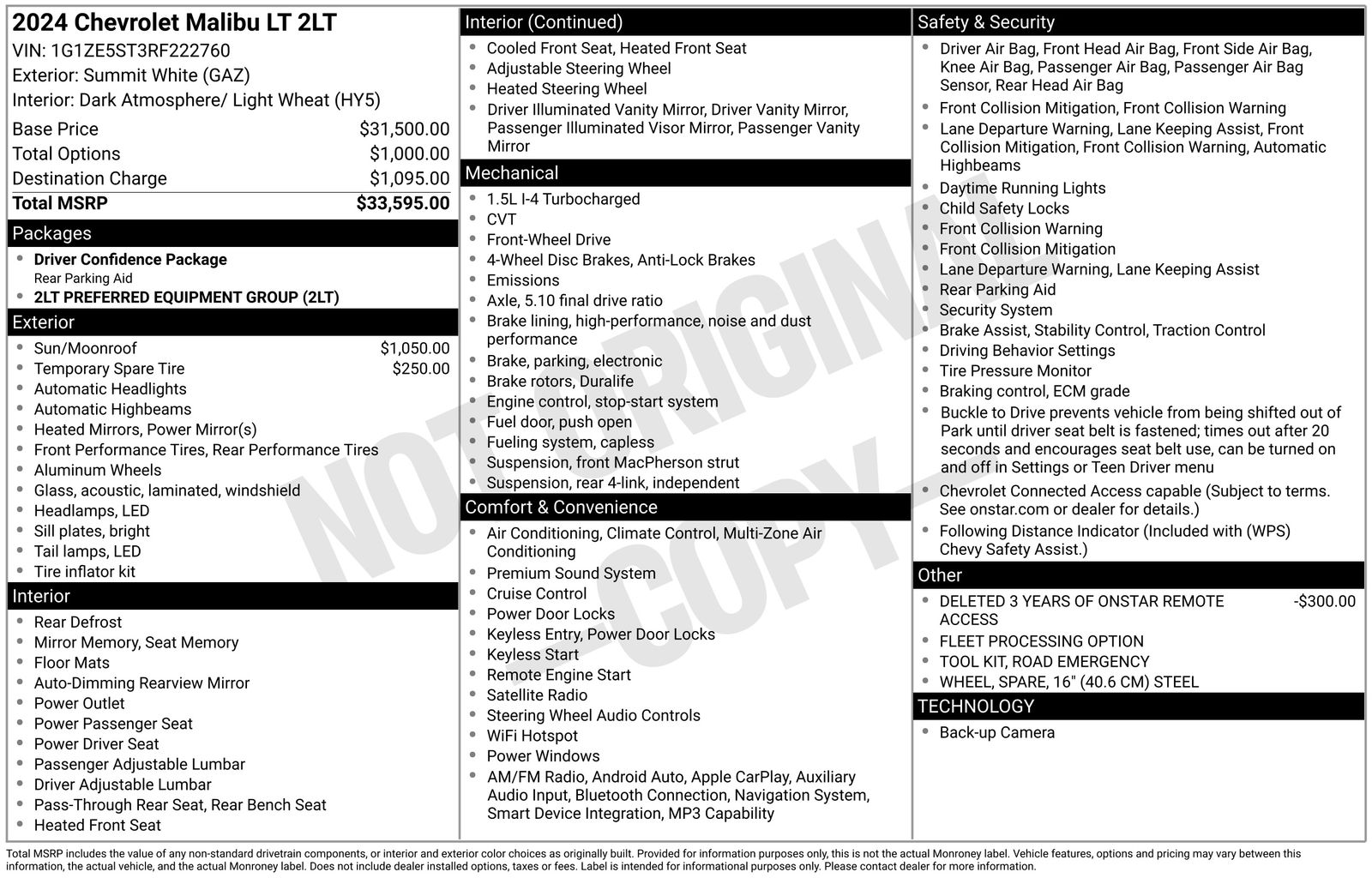 2024 Chevrolet Malibu 2LT's photo