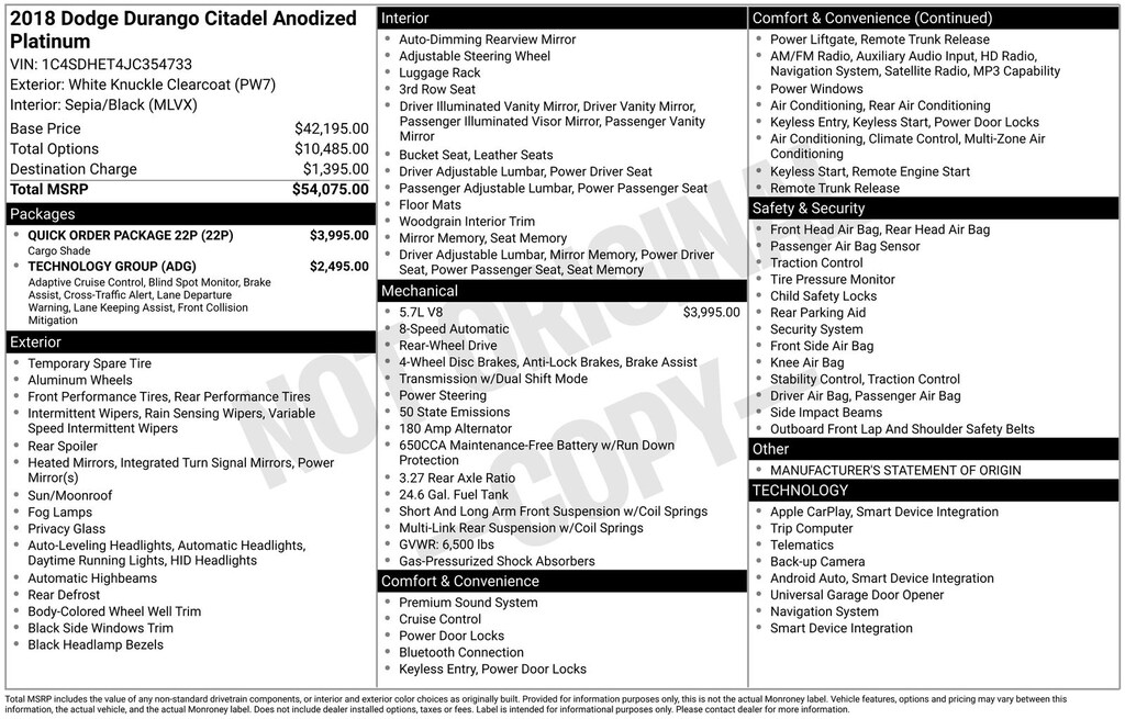 Used 2018 Dodge Durango Citadel SUV