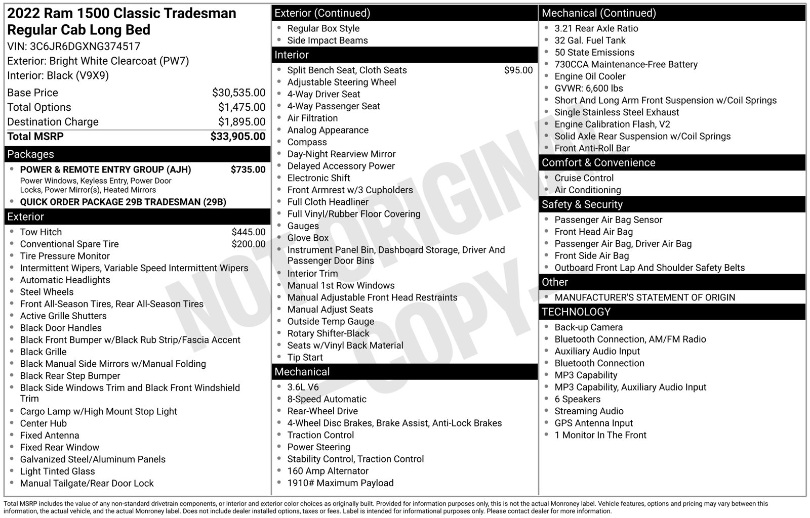 Used 2022 Ram 1500 Classic Tradesman Truck