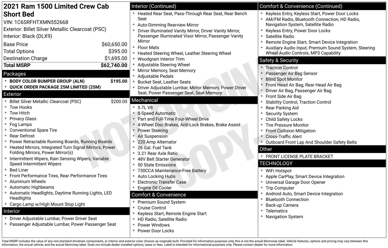 2021 RAM 1500 Limited 4x4 Crew Cab 5'7's photo