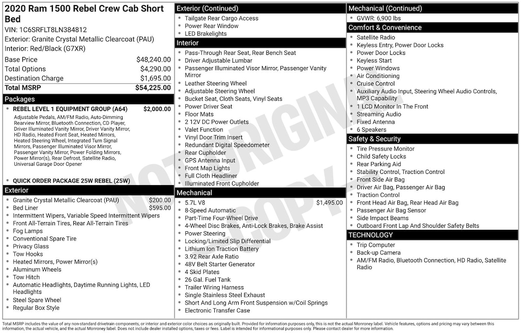 Used 2020 Ram 1500 Rebel Truck