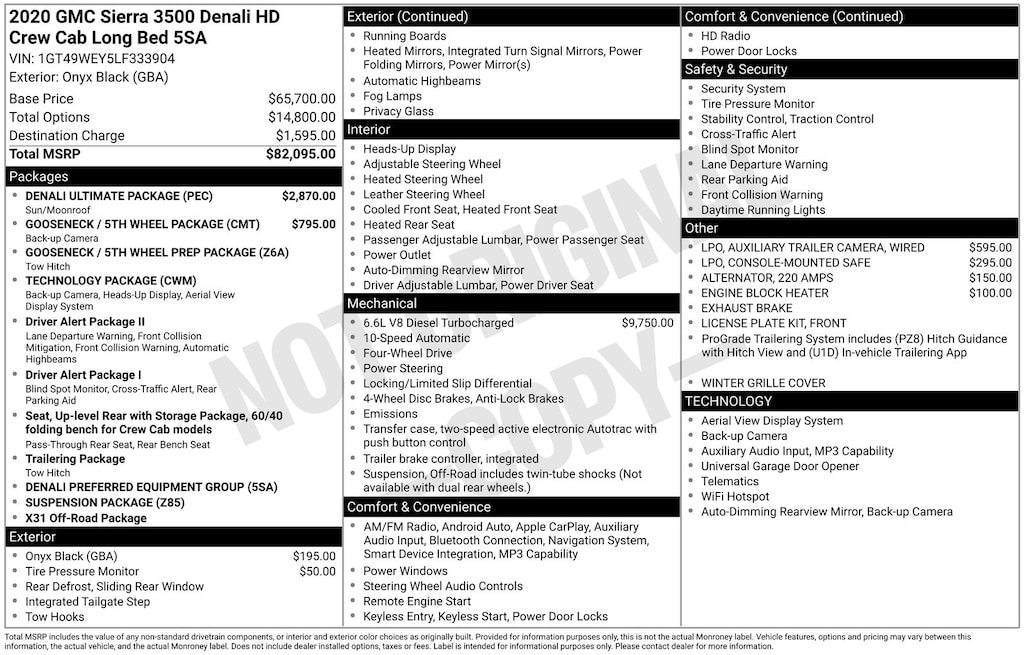 Used 2020 GMC Sierra 3500HD Denali Truck
