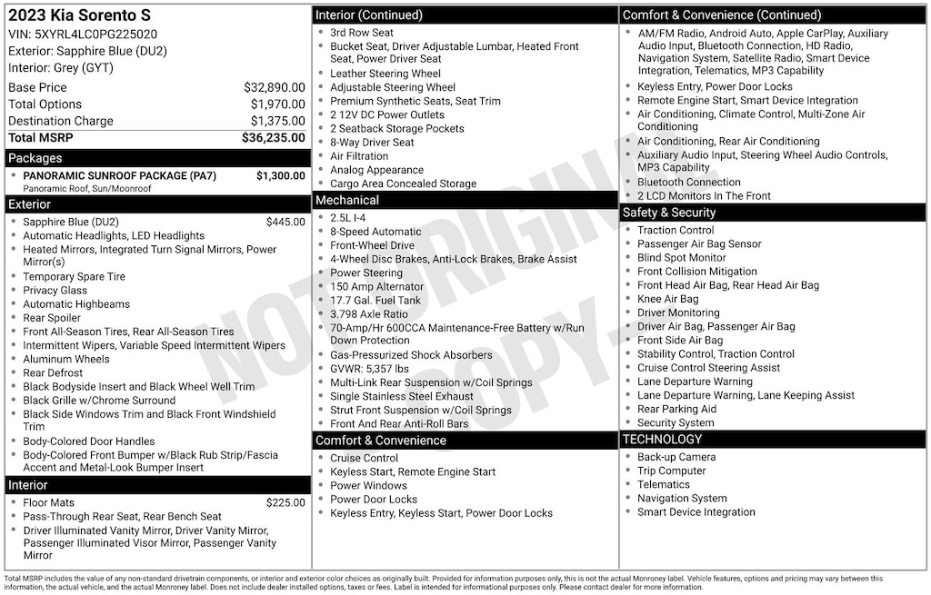 Used 2023 Kia Sorento S SUV