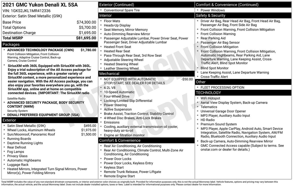 Used 2021 GMC Yukon XL Denali SUV